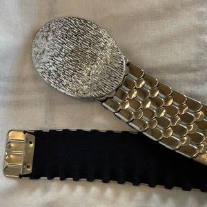 Silver plated stretch belt